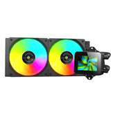 MARS GAMING MLVISION240 SISTEMA DE RESFRIAMENTO LÍQUIDO PRETO 2x120mm ARGB TPD 500W TELA LCD