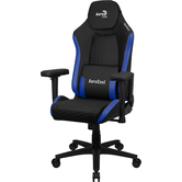 SILLA GAMING AEROCOOL CROWN DISE??O PREMIUM CUERO SINTETICO AEROWEAVE NEGRA CON DETALLES EN AZUL R