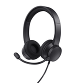 HEADSET TRUST AYDA 25089 USB USB-C ADAPTADOR MICROFONE DOBRÁVEL COM CANCELAMENTO DE RUÍDO FAIXA DE CABEÇA AJUSTÁVEL