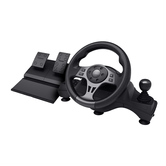VOLANTE TRUST GXT-289 COM RESPOSTA À VIBRAÇÃO E PEDAIS 25122 COMPATÍVEL COM PC E CONSOLES
