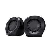 ALTO-FALANTES 2.0 TRUST POLO 25164 4W RMS Max 8W VOLUME CONTROL JACK 3.5 ALIMENTADO POR USB COR PRETA 25164