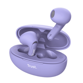 HEADSET INTRAAUDITIVO BLUETOOTH TRUST YAVI 25299 ROSA ENC BASE DE CARGA USB-C CONTROL TACTIL23h 25299