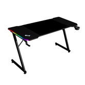MESA DE JOGO MARS MGDX140RGB CHASSIS DE AÇO 140x60x75 FIBRA DE CARBONO RGB CONTROLADOR DE GERENCIAMENTO DE CABOS PRETO