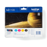 CARTUCHO PRETO MULTIPACK BROTHER + CORES LC1100VALBP