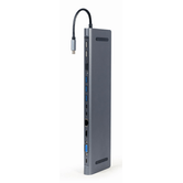GEMBIRD MULTIPORT ADAPTADOR USBC 9IN1 HUB,HDMI,VGA,PD,LEITOR,LAN,AUDIO3,5