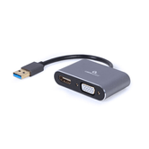 ADAPTADOR DE DISPLAY USB GEMBIRD PARA HDMI, VGA, SPACE CINZA