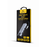 ADAPTADOR MULTIPORT USB TIPO C 5 EM 1 HDMI PD LAN HUB