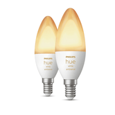 PACOTE DUPLO VELA INTELIGENTE LÂMPADA PHILIPS MATIZ BRANCO E14