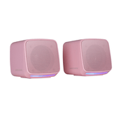 ALTAVOCES 2.0 MARS GAMING MSPROP ROSA 10W USB + JACK CONTROLE DE VOLUME RGB