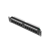 PATCH PANEL LANBERG 12 PORTOS 1U 10" CAT.6 NEGRO