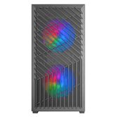 CAIXA MICROATX GAMING MARS GAMING MCVORTEX CRISTAL TEMPLADO FRONTAL MESH GPU 273mm 1x3.5 2x2.5 PRETO