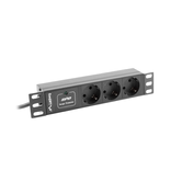 LANBERG BARRA DE ALIMENTAÇÃO 1U 16A 3X RACK SCHUKO 10" 2M PRETO