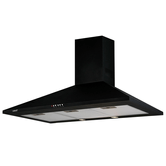CAMPANA CHIMENEA CATA OMEGA 900 BK /M ANCHO 90 CM NEGRA