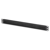 Cable Brush Management Panel 19  1U  44x483x11 mm brush size 27x423 mm, color black (RAL 9005