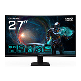 MONITOR GIGABYTE 27" GS27QCA,CURVO,VA,2560X1440 (QHD),0.23PP,5000:1,1MS,180HZ,2HDMI+1DP