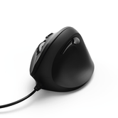 Mouse Hama EMC 500 com cabo preto ergonômico