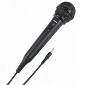 Microfone Hama Dynamic Microfone de mão DM20 com conector jack de 3,5 mm e 6,35 mm com adaptador para conexão a um sistema estéreo