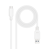 Cabo Nanocable USB 3.1 Gen2 USB-C/A 1 M Branco