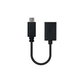 CABO NANOCABLE USB OTG 10.01.2400 - CONECTORES USB TYPE-C MACHO PARA USB FÊMEA - USB 2.0 - 0,15M - COR PRETA 10.01.2400