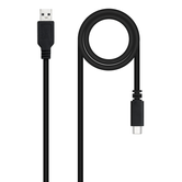 CABO USB 2.0 3A, TIPO USB-C/MA/M, PRETO 2 metros
