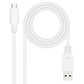 Cabo Nanocable USB 2.0 3A USB-CM/M 1M Branco