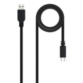 Cabo Nanocable USB 2.0 3A USB-CM/M 1.5M Preto