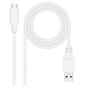 Cabo Nanocable USB 2.0 3A USB-CM/M 0.5M Branco