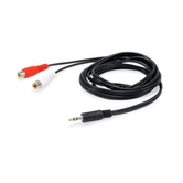 CABO DE ÁUDIO MINI JACK 3,5MM MACHO a 2 RCA HEMBRA 2,5M