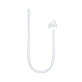 Organizador de cabos Nanocable Flex. 25mm 1M Branco