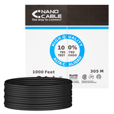 Bobina de Cabo RJ45 CAT5 UTP Exterior Rígido 305Mts