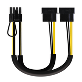 CABO NANOCABLE PARA PLACA GRÁFICA, 2x5,25""/M-PCI-E(MOLEX 6+2PIN)/M, 20 CM