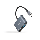 CONVERSOR NANO CABO USB-C/MA HDMI/H - VGA/H 4K 0,15CM PRETO