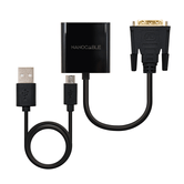 CABO NANO DVI/M - VGA/H 10CM PRETO CONVERSOR