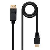 CABO NANO VIDEO DISPLAYPORT PARA HDMI DP/M - HDMI/M 1,5M PRETO