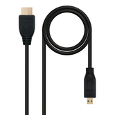 CABO MICRO HDMI NANO CABO A/M - D/M V1.4 0,8M ALTA VELOCIDADE/HEC PRETO