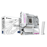 GIGABYTE Intel B860M AORUS ELITE WF6E ICE Placa base - CPUs Intel Core Ultra, VRM de 12+1+2+1 fases, até 9200MHz DDR5, 1xPCIe 5.0 + 2xPCIe 4.0 M.2,