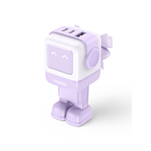 CARGADOR PARA MOVIL VARIOS ROBOT USB-A+2C 65W PURPLE