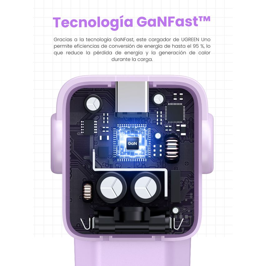 ROBOT USB-A+2C 65W PURPLE
