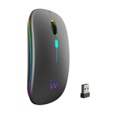 Mouse sem fio recarregável EWENT Dual BT/WIFI, RGB