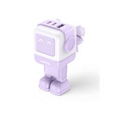 CARGADOR UGREEN TRIPLE 65W USB-A + USB-C PURPLE