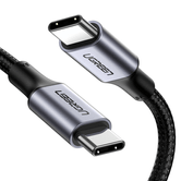 CABLE UGREEN USB-C ALUMINIO TRENZADO 1M NEGRO