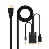 Conversor Nanocable HDMI para VGA-JACK-USB, 1,8 m
