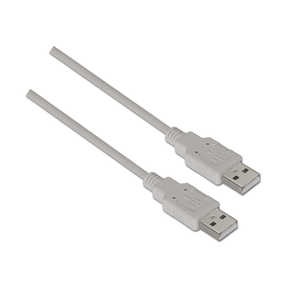 CABLE AISENS CONECTORES USB 2.0 TIPO-A MACHO A USB 2.0 TIPO-A MACHO 1M BEIGE A101-0021