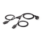 CABLE ALIMENTACION EQUIP SHUKO 90º MACHO A 2 IEC HEMBRA 1.8M  112220