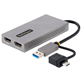 ADAPTADOR CONVERSOR USB 3.0 A 2 HDMI WINDOWS/M AC