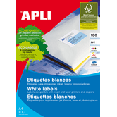 CAIXA 100 FOLHAS BRANCAS ETIQUETAS ILC 105X74 1279 APLI