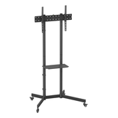 Suporte de chão AISENS Eco com rodas e tabuleiro de DVD para monitor de TV 45 kg 37,70 preto