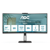 Colunas AOC CU34V5CW 34" LED VA Wide Quad HD HDMI