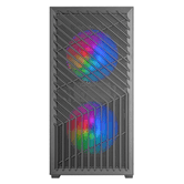 MICROATX GAMING MARS GAMING MCVORTEX MALHA FRONTAL EM VIDRO TEMPERADO GPU 273mm 1x3.5 2x2.5 PRETO