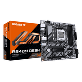Placa mãe GIGABYTE AMD B840M DS3H - Processadores AMD Ryzen 9000, VRM 8+2+2 fases, DDR5 até 8200 MHz, 2xPCIe 4.0 M.2, LAN de 2,5 GbE, USB 3.2 Gen 1